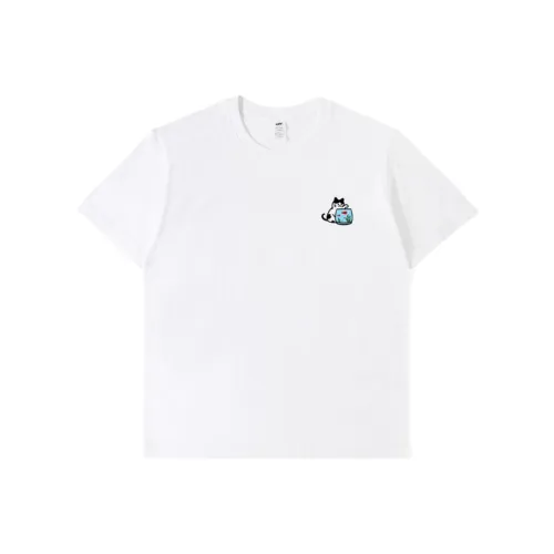 ZHONGBANGJICHU Стандартный Left Chest Logo Цветочный Повседневный Домашний Удобный Свободный крой Базовый слой T-рубашка Женская