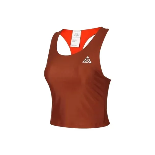 NIKE Женские майки цвета темно-умбрового