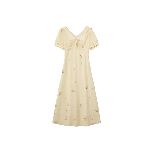 SUNSUNTOWN Короткое платье с короткими рукавами женское