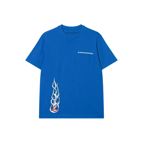 Chrome Hearts Синие Унисекс Футболки