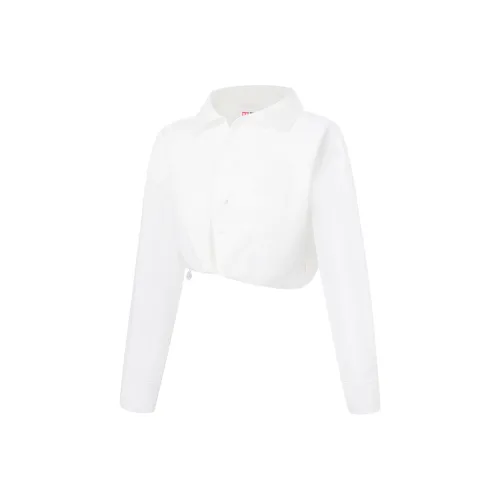 LINING Сливочный Женские Короткие Топы