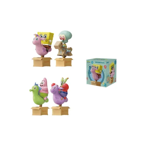 Cimon X SPONGEBOB SQUAREPANTS Губка Боб Коровки-качалки Action Figure Слепые коробки Один Mystery Коробка Целая коробка 4 шт