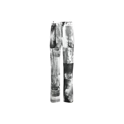 Alexander McQueen Черный/Белый Мужские Джинсы