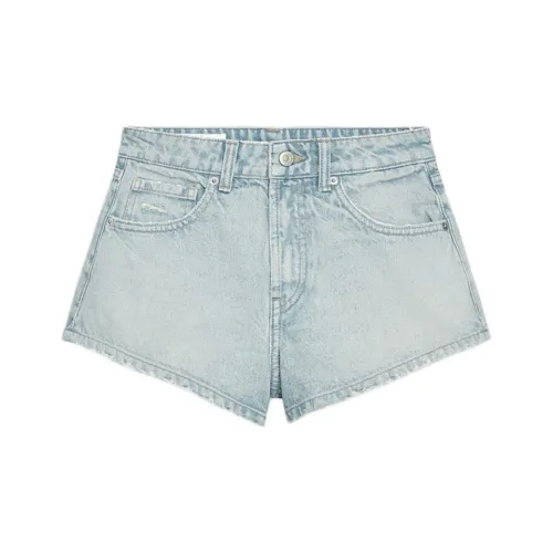 ZARA Небесно-голубые женские джинсовые шорты