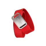 Серебристая пряжка - красный