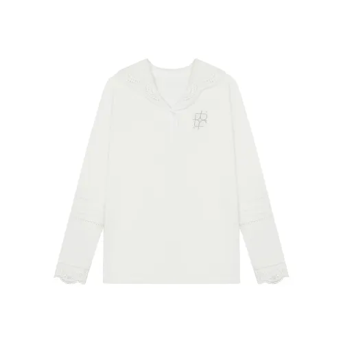 BIPOLAR Рукав с оборванным плечом Длинный рукав Т-рубашка Женская