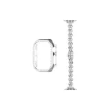 Серебряный ремешок с чехлом в форме одного ромба