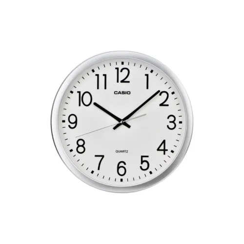 CASIO Механизм с плавным ходом секундной стрелки пластиковый настенный унисекс белый