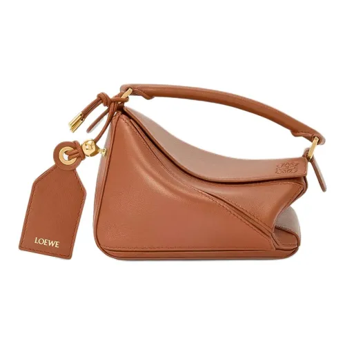 LOEWE Пазл Овчина Сумка Мини Женские Ореховый цвет