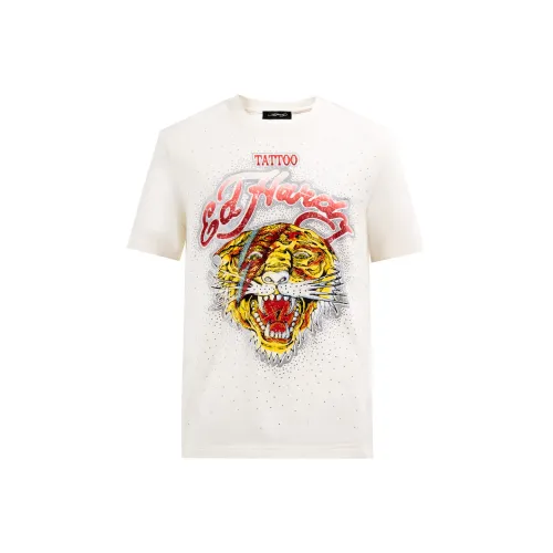Ed Hardy Экрю Мужские T-рубашки
