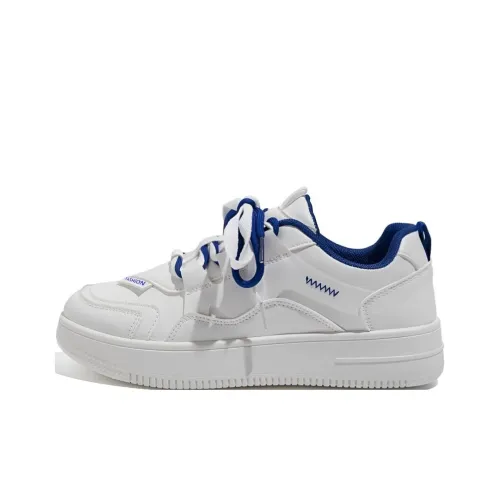 Aimilian Низкие Кроссовки для скейтбординга Женские Белые Синие