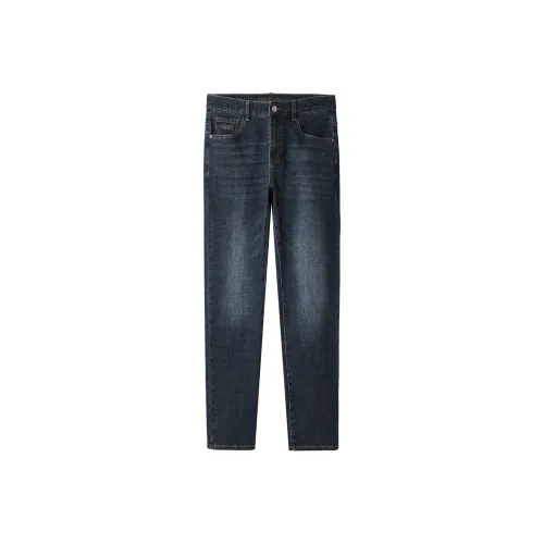HLA Синий Серый DENIM GRADIENT Темный 9C Мужские Джинсы