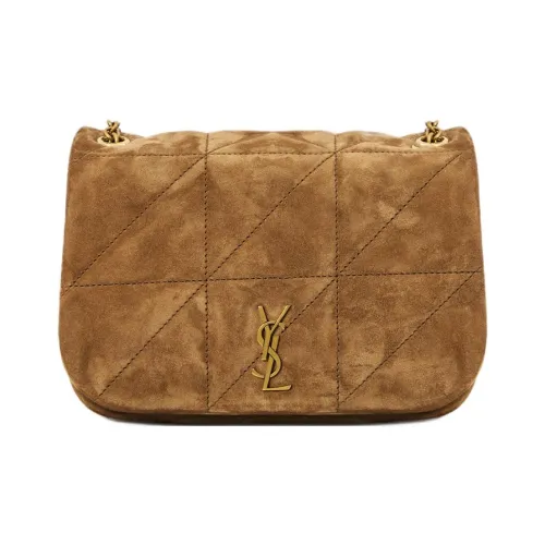 SAINT LAURENT Jamie Телячья кожа Сумка через плечо Сумка на плечо Мини Женская CAMEL