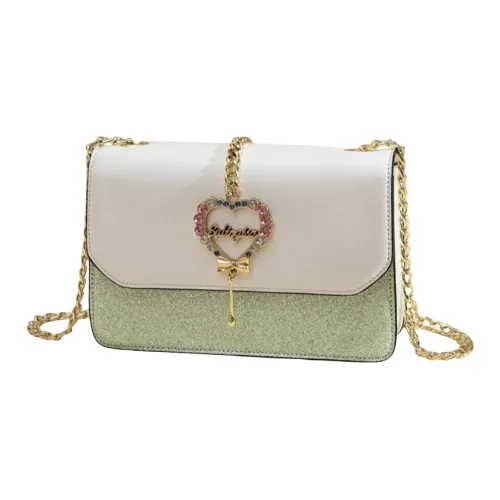 OUBOTE Коровья кожа Сумка через плечо Женская Белая Зеленая