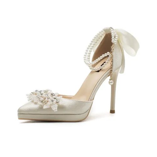 Dunnu Узкий каблук Высокие каблуки Женские Абрикос