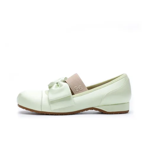 AGE ANGEL Грубый каблук Туфли Мэри Джейн Женские Светло-зеленый