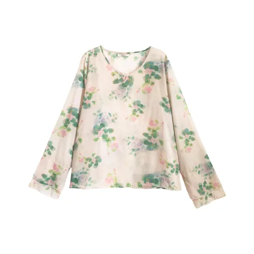 OUBO Абрикос Женские Рубашки