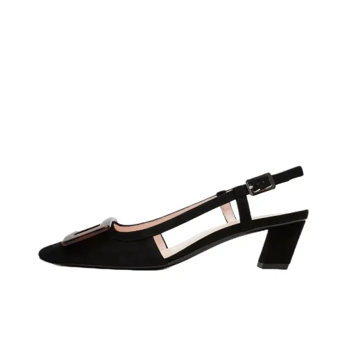 Roger Vivier Belle Vivier Квадратный каблук Высокие каблуки 4,5 см Женские Черный