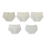 5 пар (Бежево-коричневый Медвежонок + Голубой цветок + Розовые цветы + Синий Медвежонок + Синяя клетка)