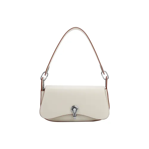 BUHOWE ПУ (полиуретан) Подмышечная Сумка на Плечо Женская Экрю