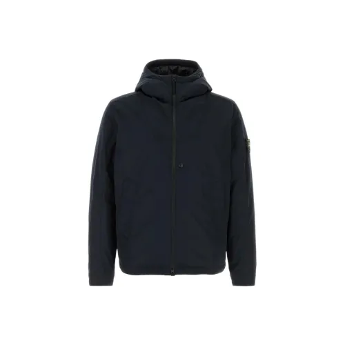 STONE ISLAND Хлопковый пуховик Мужской Midnight Blue
