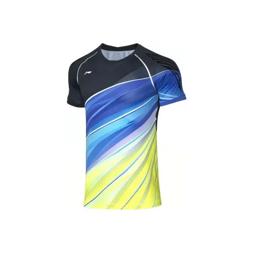 LINING Badminton Series Бадминтон Джерси Унисекс Черный Зеленый