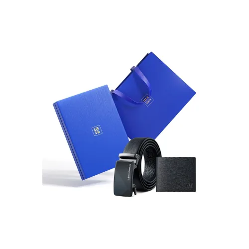 HLA Ремни из коровьей кожи мужские черные ширина 3,5 см