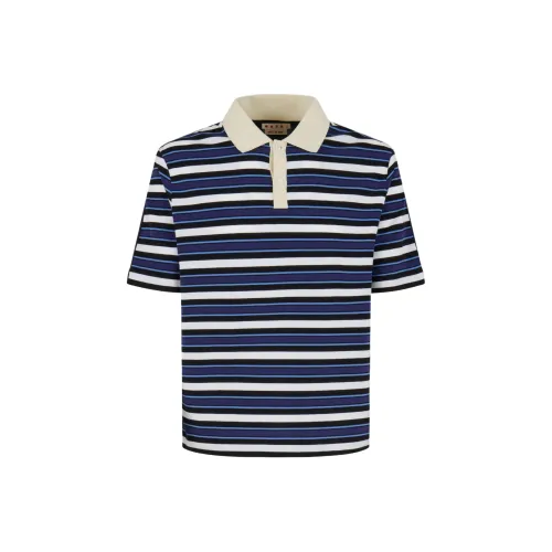 MARNI Темно-синий Синий Мужская Рубашка Поло