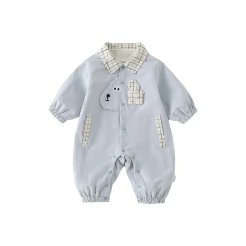 XiaoJinBu Светло-синий Детский Комбинезон / Ползунки