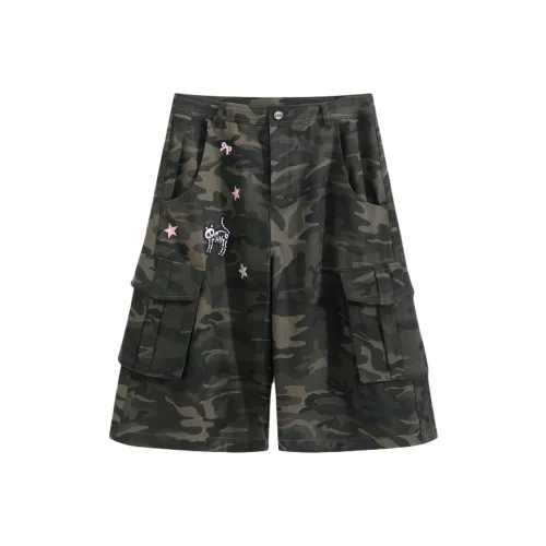 Micby Камуфляж Унисекс Джинсовые шорты