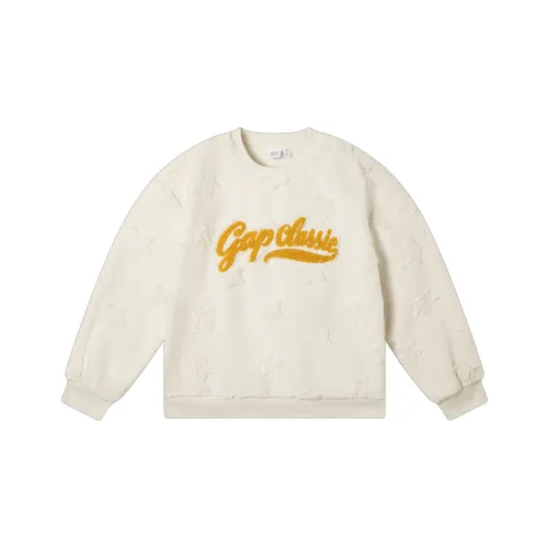 GAP совместный бренд Айвори Белый Детские Флисовые Свитшоты