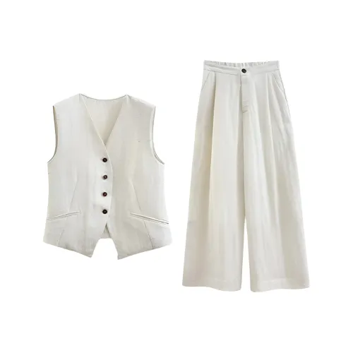 NEMOWU Экрю Женские Повседневные костюмы