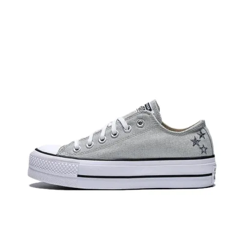 Converse Chuck Taylor Устойчивые к истиранию Низкие Кеды Женские Серые