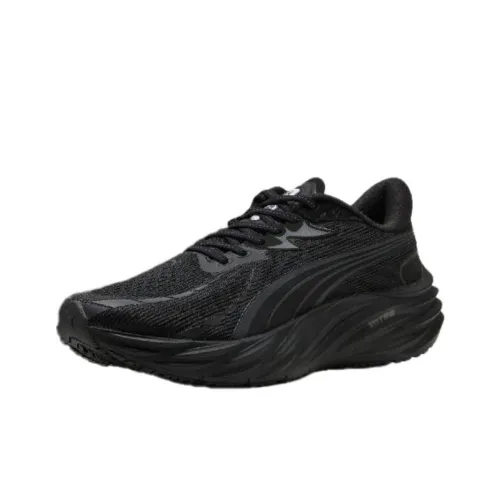 PUMA Velocity Nitro Амортизация Износостойкий Низкий Топ Беговые Кроссовки Мужские Черные