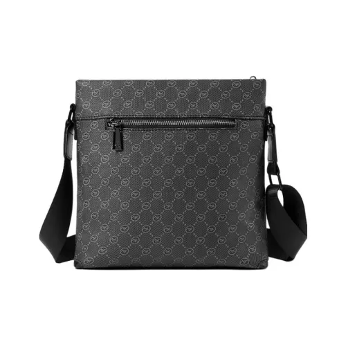 FAIRWHALE Сумка через плечо из синтетической кожи среднего размера мужская черная