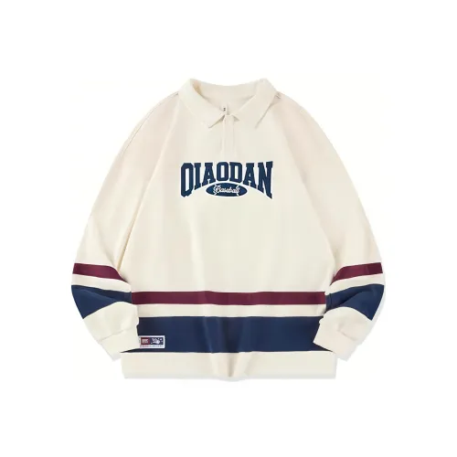 QIAODAN Sports Life Collection Свитшот Мужской Кремовый Белый Звездная Ночь Синий