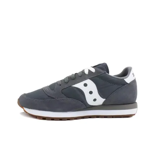 Saucony Jazz Original Износостойкий Низкий Топ Повседневная Беговая Обувь Мужская Серый Коричневый