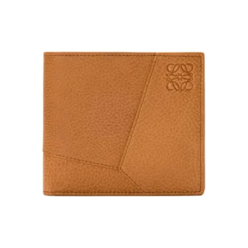 LOEWE Пазл Телячья кожа Кошелек Мужской Свет Каньон Коричневый