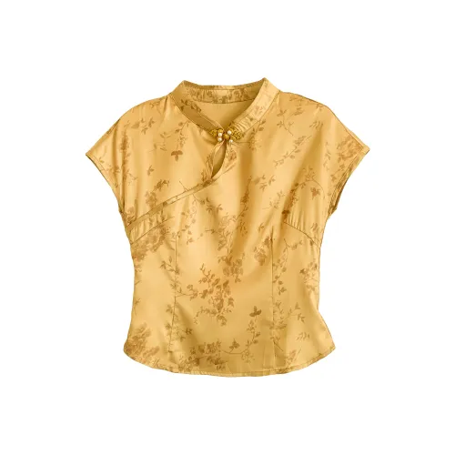 OUBO Желтые Женские Рубашки
