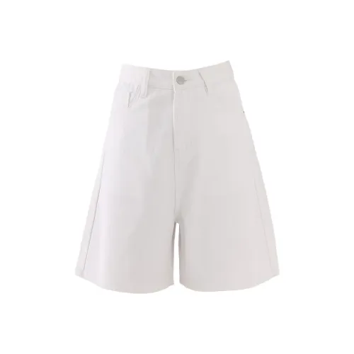 PVJ 6906 Белый THREE QUARTER Брюки Женские Джинсовые шорты