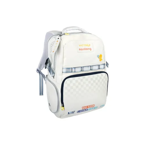 VICTOR Молоко Дракон Co Branded Edition ПУ (полиуретан) Рюкзак Унисекс Айвори Белый