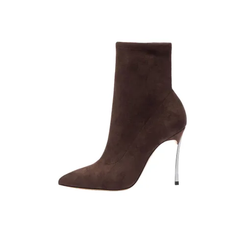Casadei Blade Booties 10 см Женские Темно-коричневый