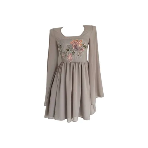 TSKIU Длинное платье с длинными рукавами женское