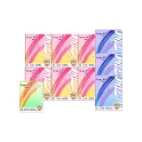 Трехкомпонентный комплект: 165 мм Ежедневные прокладки 30 шт + 240 мм Ежедневное использование 8 шт/сумка * 6 + 360 мм Ночные прокладки 6 шт * 3