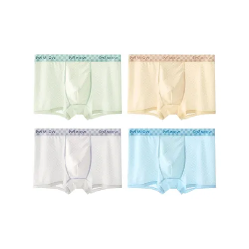 MIIOW Прозрачный Синий/Бежевый Желтый/Серый/Молочно-Зеленый Мужские Боксеры