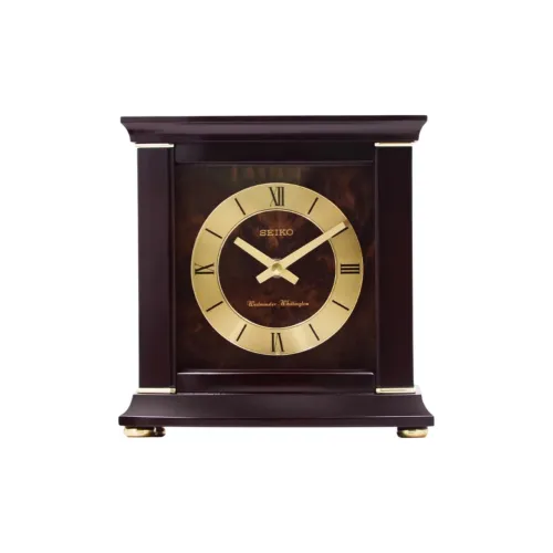 SEIKO Механизм с прыгающей секундой Wood Настольные часы Унисекс Коричневый