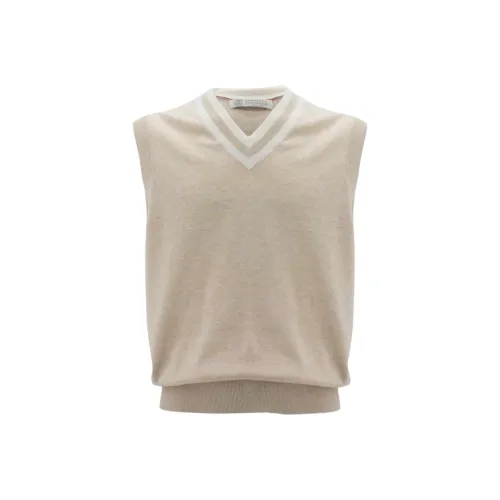 BRUNELLO CUCINELLI Бежевый Мужские Майки