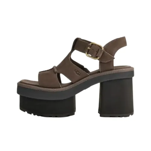 UGG New Heights Платформа One Ремень Сандалии 10,16 см Женские Темно-коричневый