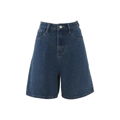 PVJ 6906 Винтажный синий THREE QUARTER Брюки Женские Джинсовые шорты