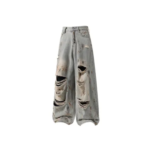 FREE CENTER Винтажные синие женские джинсы